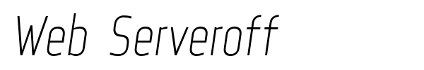 Web Serveroff font preview